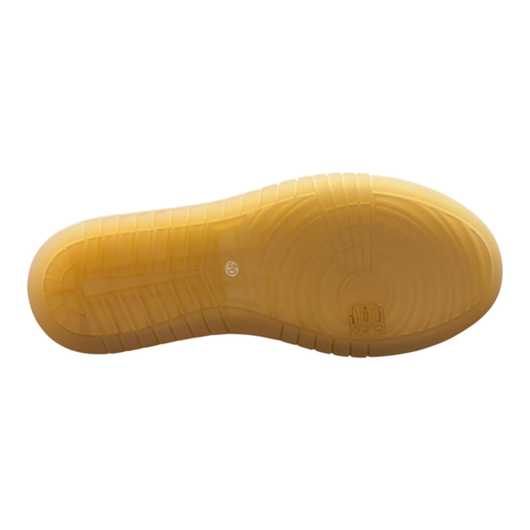 Sneakers Jannik en auténtica piel de ciervo Mantequilla-Azul