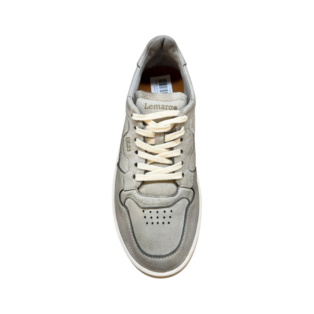 Sneakers Jannik en auténtica piel de ciervo cemento