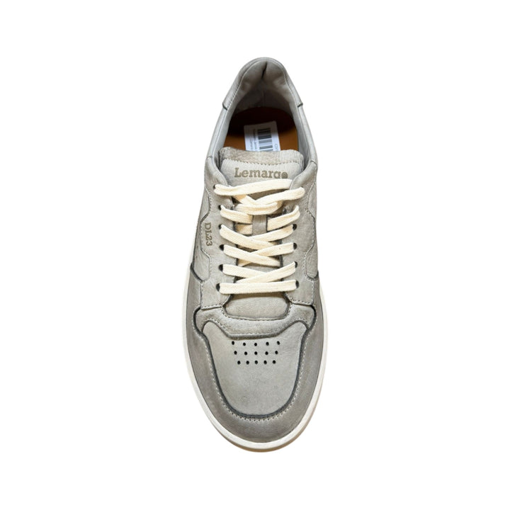 Sneakers Jannik en auténtica piel de ciervo cemento