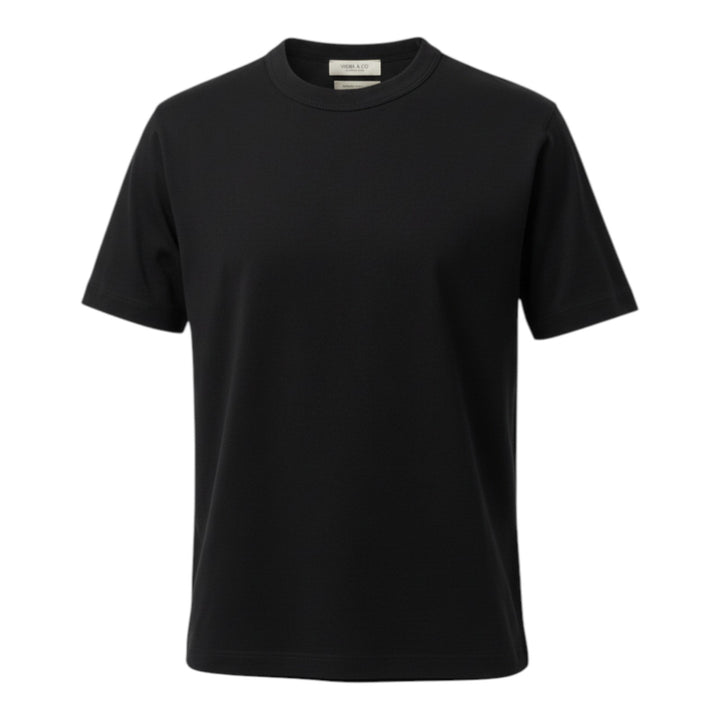 T-Shirt Cuello Redondo Jersey Confort Negro