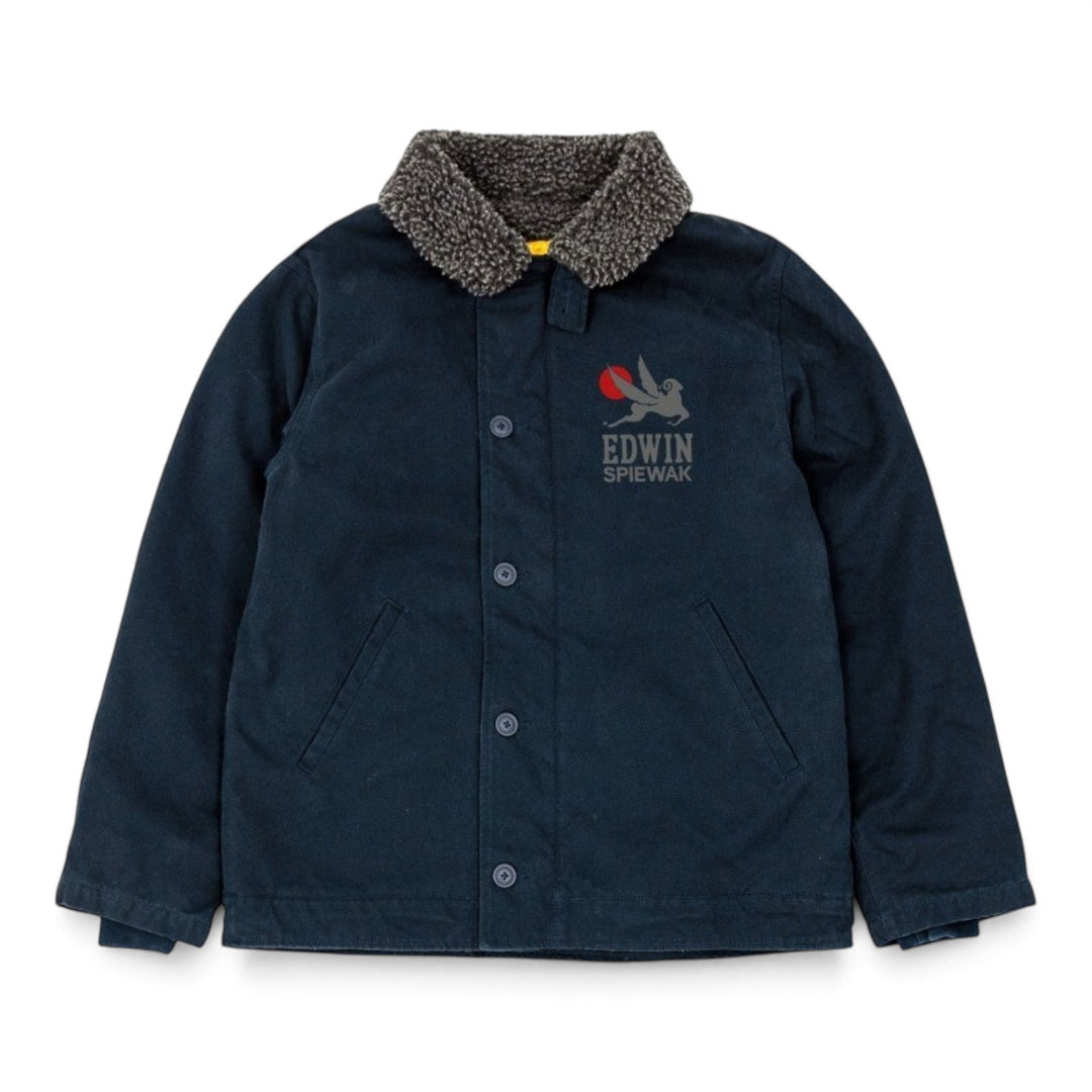 DECK JACKET NAVY STONE WASHED