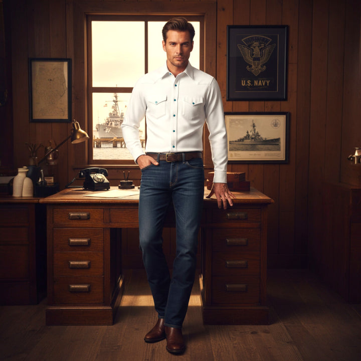 WESTERN OXFORD SHIRT BLANCO