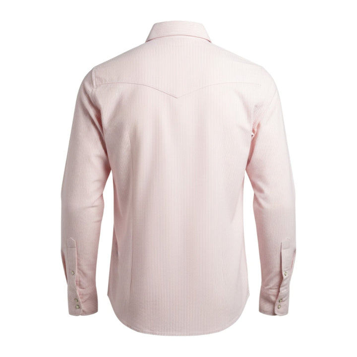 Western Oxford Shirt Flagstaf de Rayas Blanco-Rosa