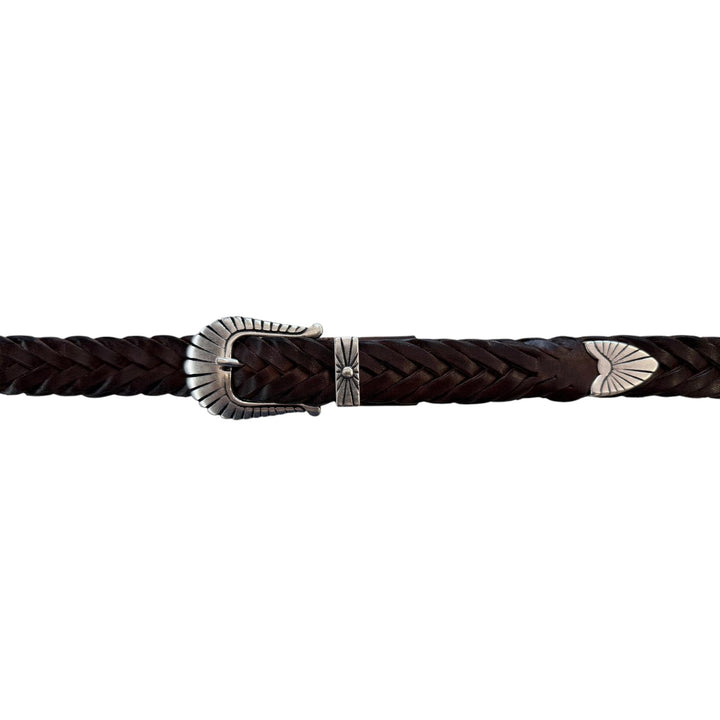 CINTURÓN DE PIEL ENTRELAZADA TESTA DI MORO