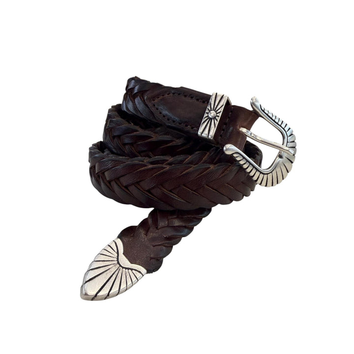 CINTURÓN DE PIEL ENTRELAZADA TESTA DI MORO