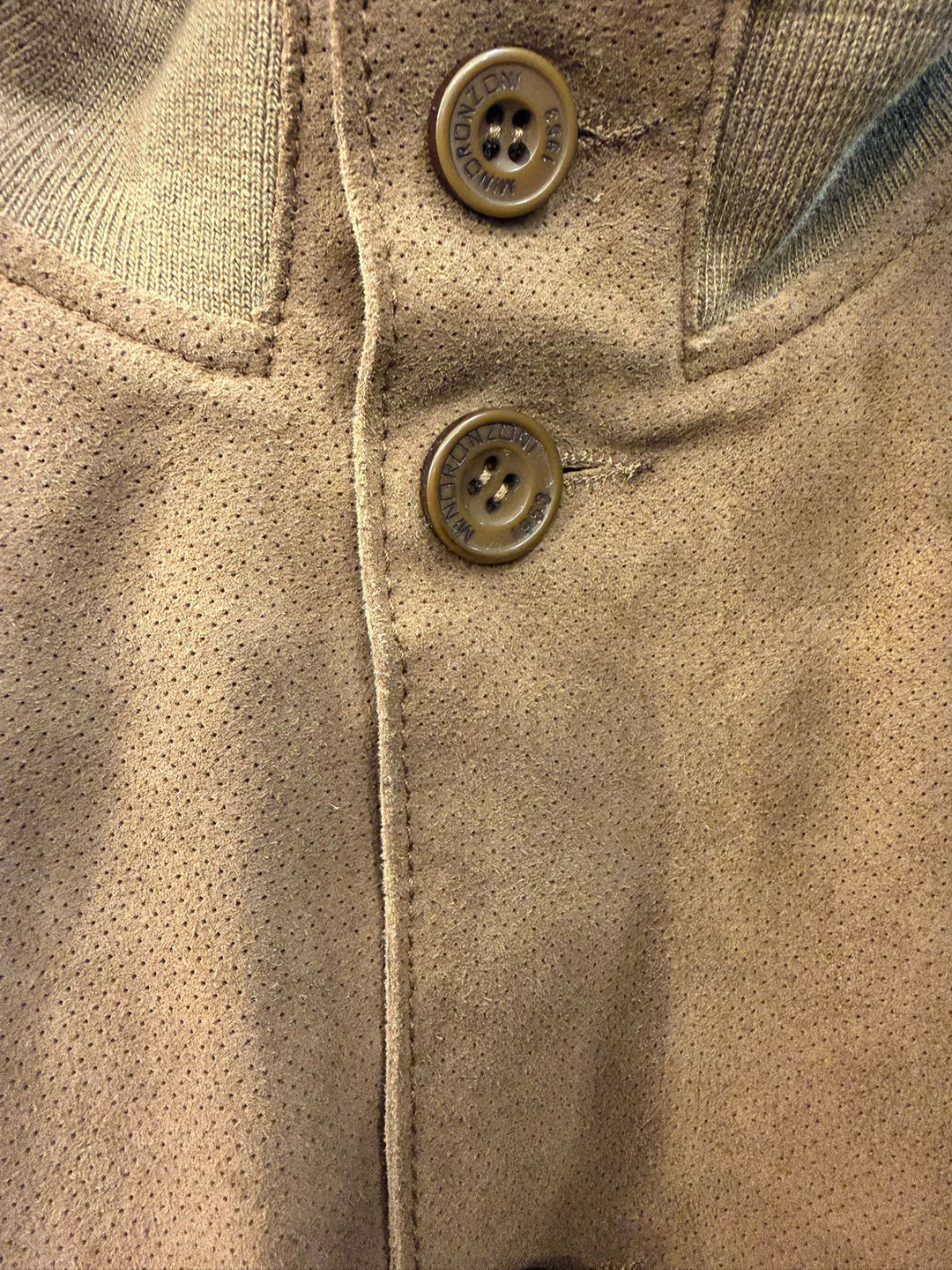 Chaqueta Modelo Valstar de Piel de Ante Perforada Arena