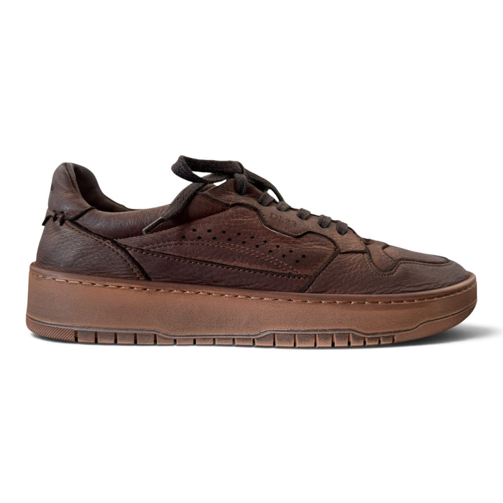SNEAKERS IN PELLE CERVO EBANO