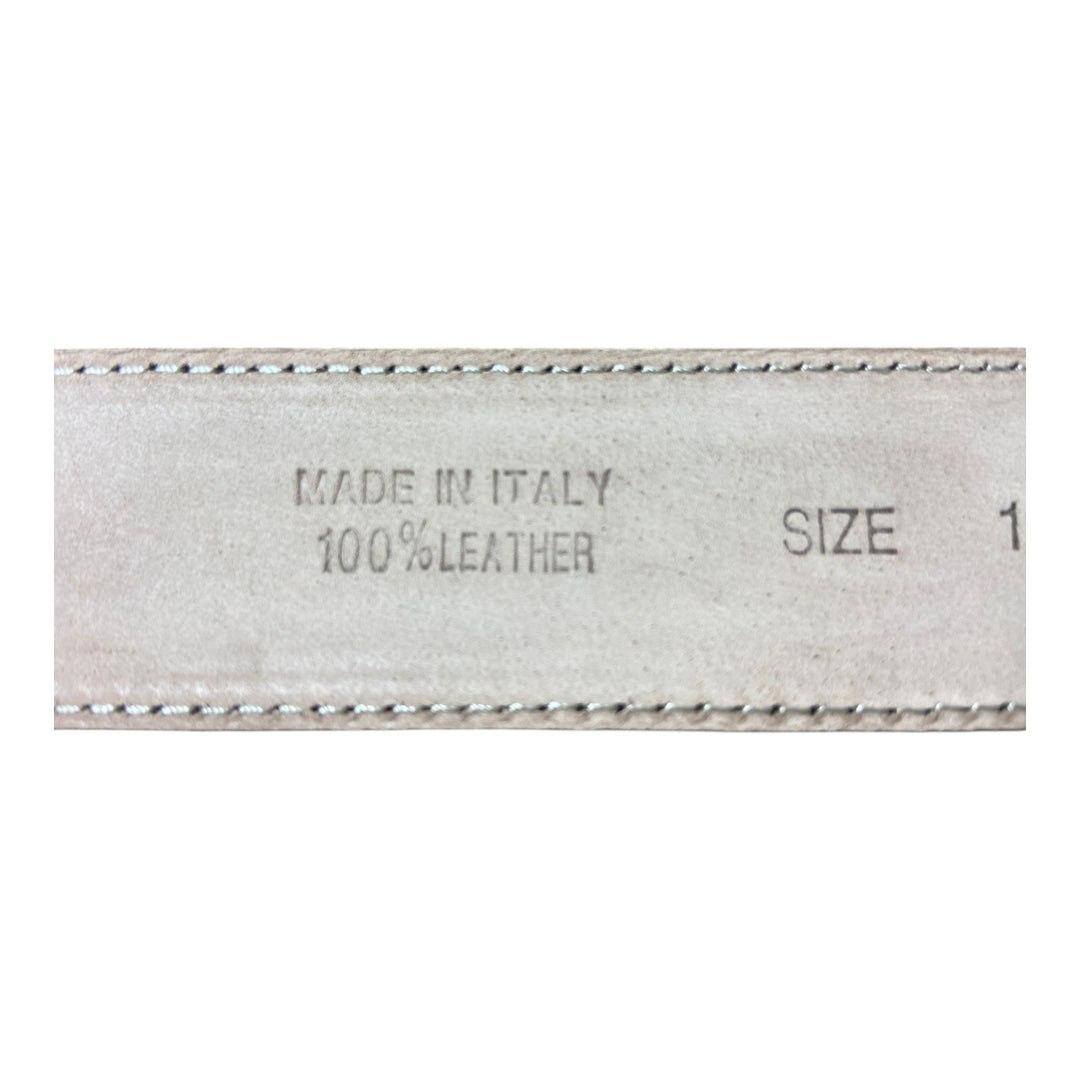 CINTURA DE CUERO VERO COSIDO MARRÓN