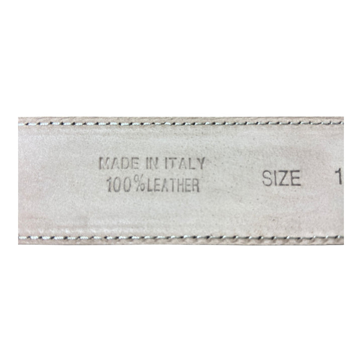 CINTURA DE CUERO VERO COSIDO MARRÓN