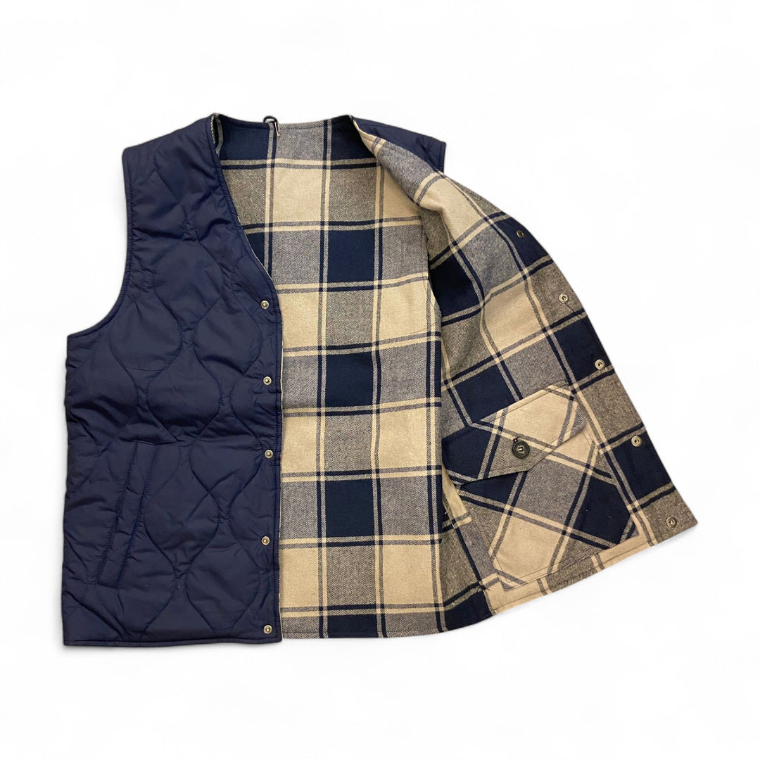 CHALECO ACOLCHADO REVERSIBLE AZUL