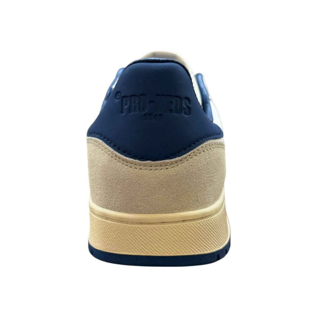 Field King en piel blanca y azul