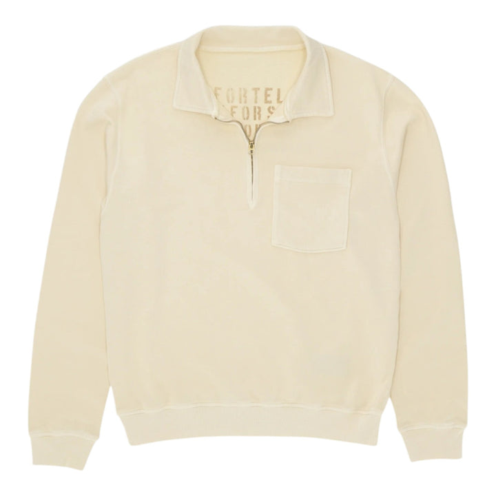 Yale Sudadera en Jersey Perchado con Cuello y Cremallera Cuerda