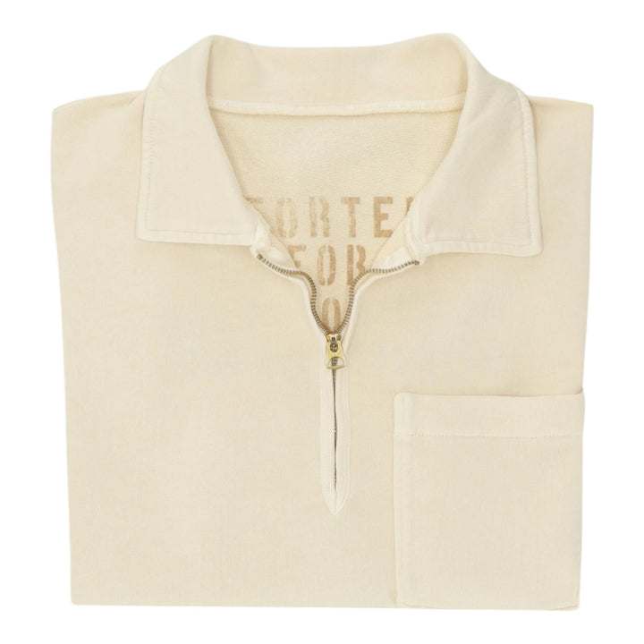 Yale Sudadera en Jersey Perchado con Cuello y Cremallera Cuerda