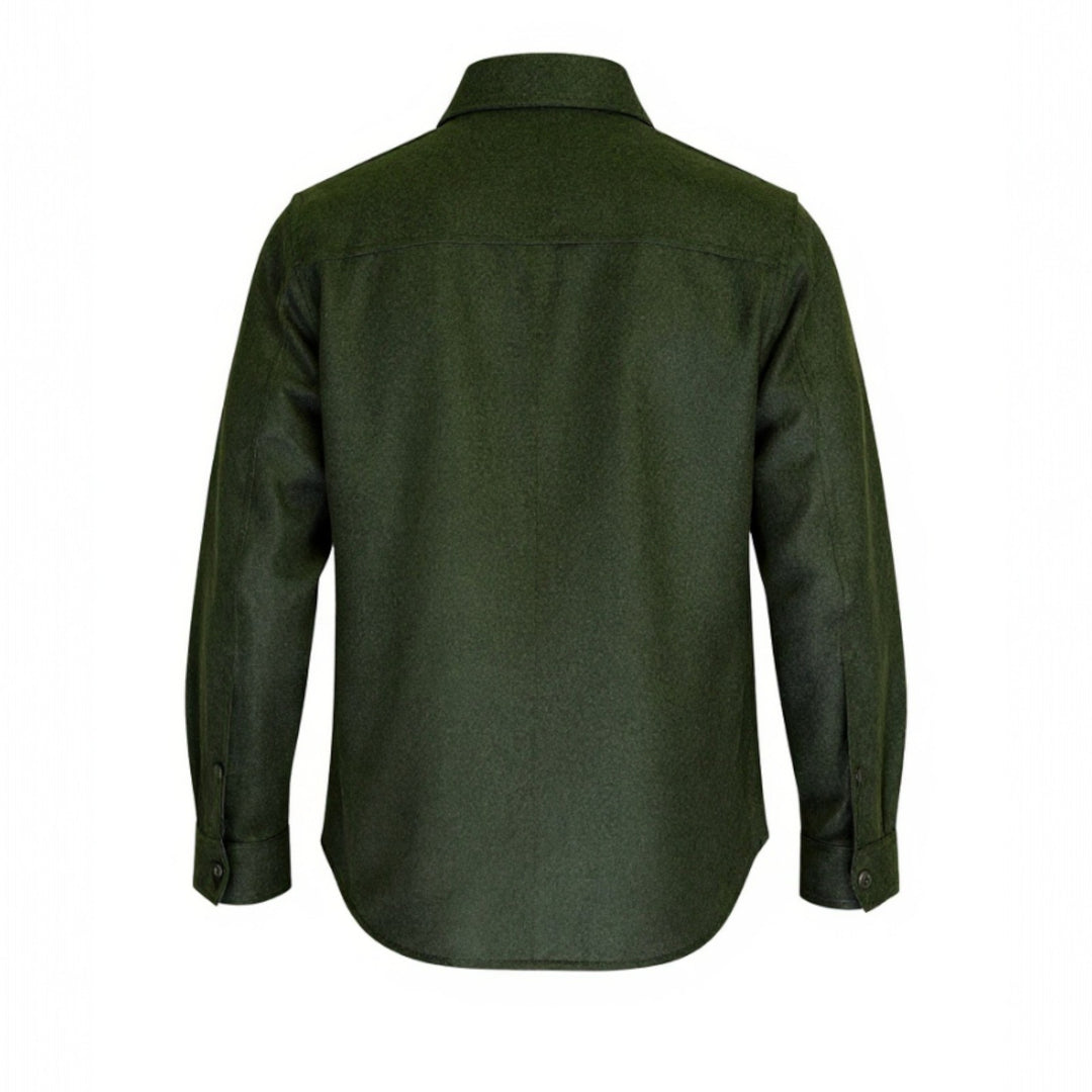 CAMISA ACOLCHADA DE LANA VERDE