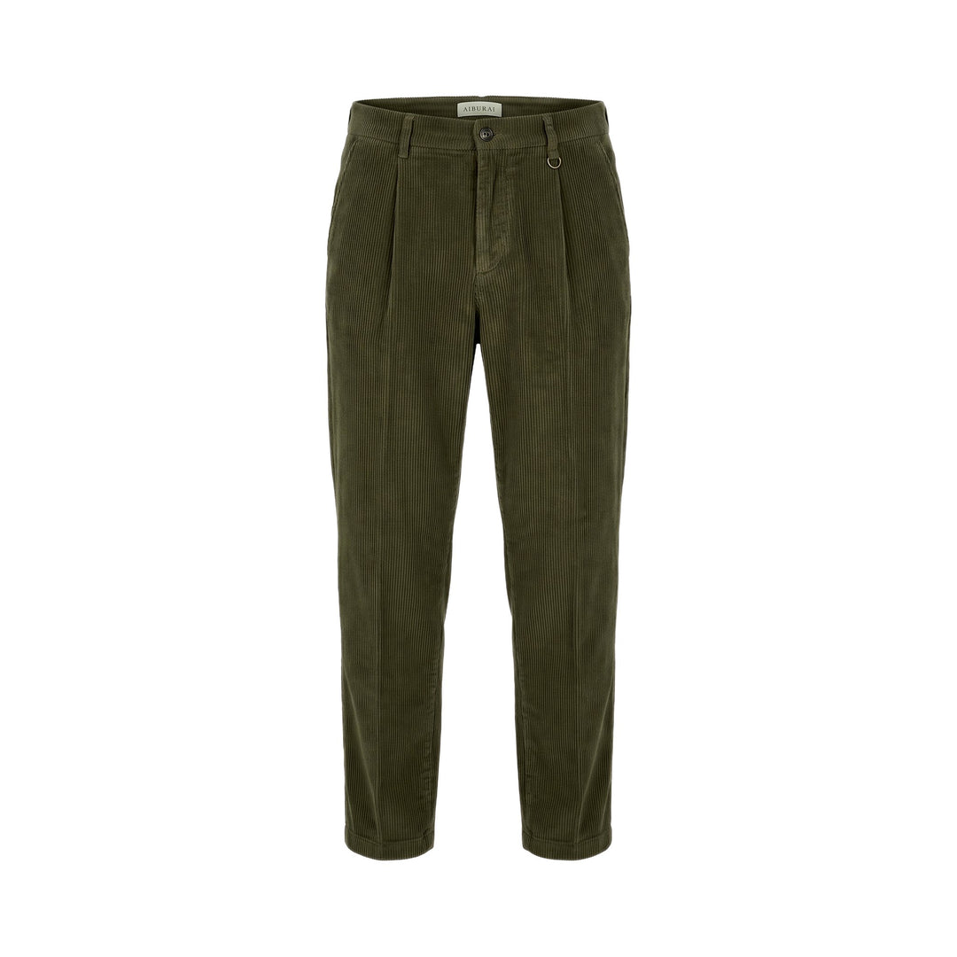 Aiburai PANTALONE URANO VELLUTO MILITARY Verde - foto 1