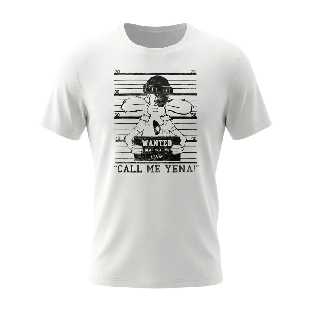 Camiseta de manga corta con estampado Wanted Blanco