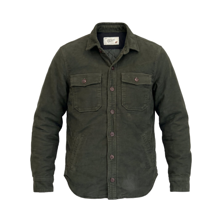 Bl'ker Vintage MOLESKINE SHIRT TRAPUNTA HUNTER GREEN Verde - foto 1