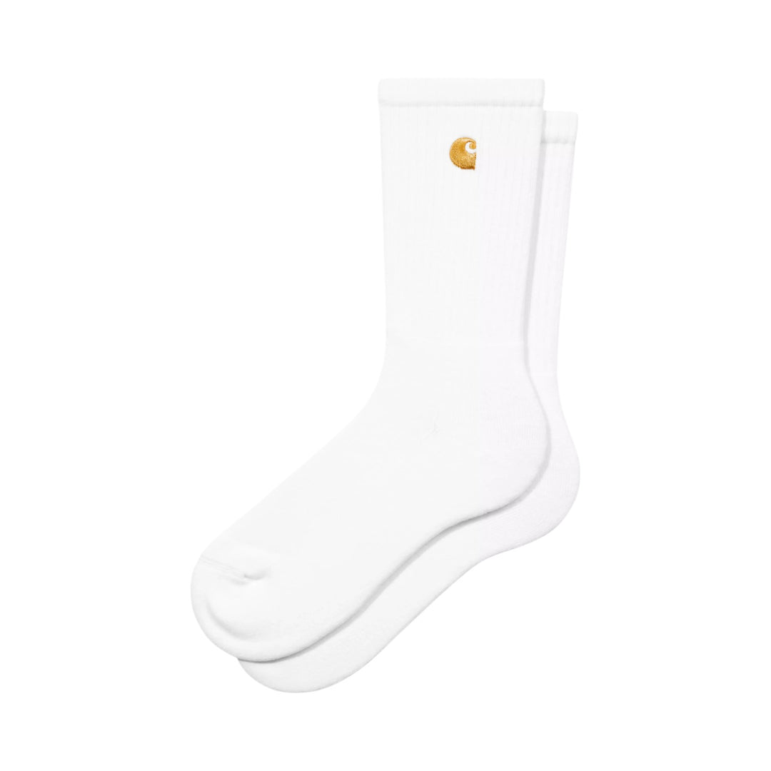 Carhartt Wip Chase Socks White / Gold Calcetines I036747-00RXX Frente