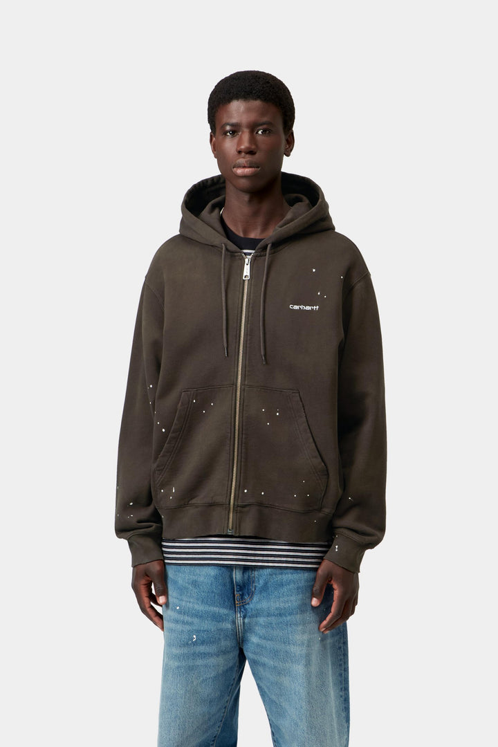 Carhartt Wip HOODED PAINTER JACKET TOBACCO DESTROY WASH SPLATTER Marrone - foto 3