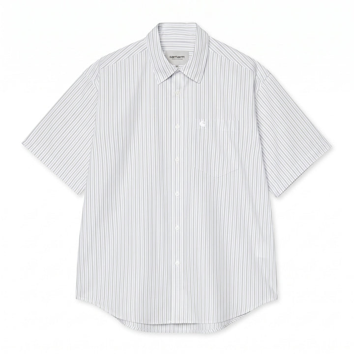 Carhartt Wip S/S KEENE SHIRT KEENE STRIPE WHITE Bianco - foto 1