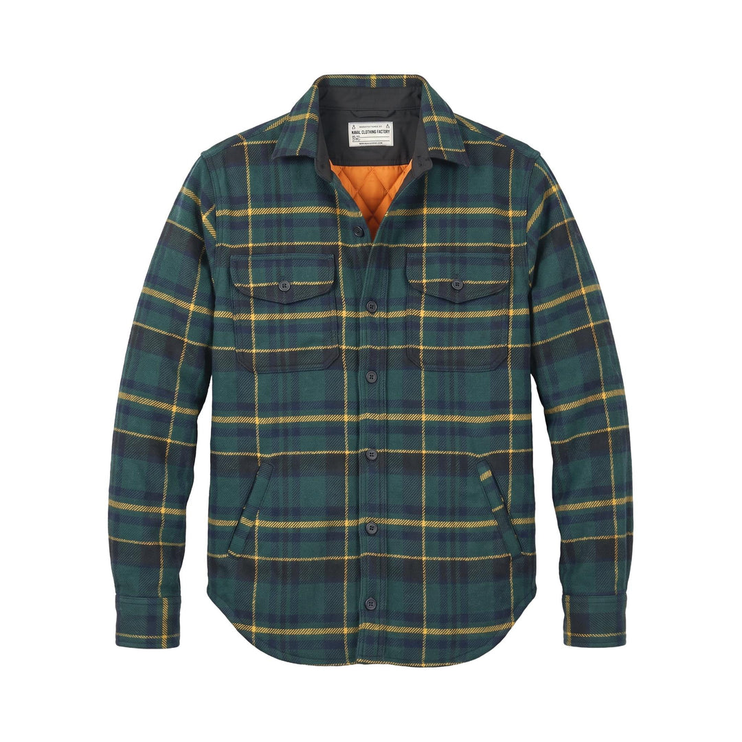 Chesapeake's TARTAN WOOL PADDED SHIRT CPO NAVY TARTAN Blu - foto 1