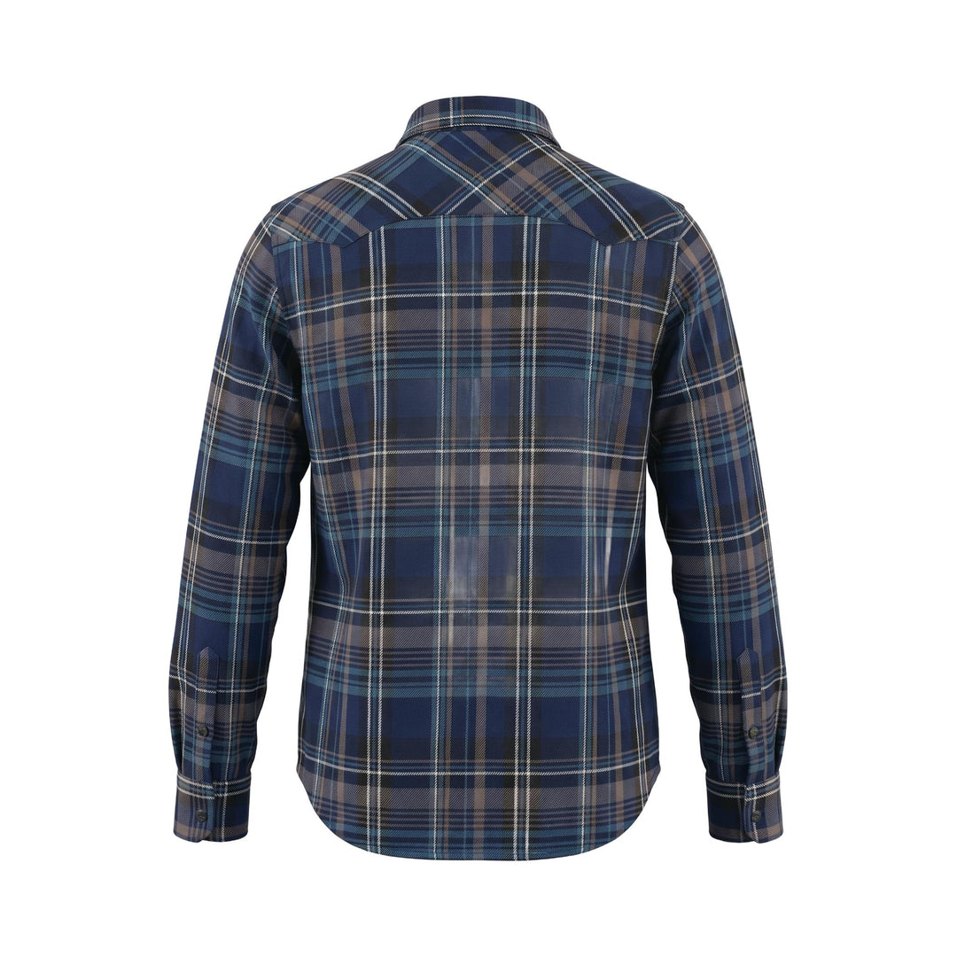 Flagstaff camicia western in flanella a quadri indaco Chesapeake's, vista posteriore
