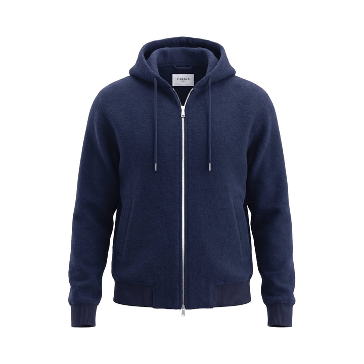 Circolo 1901 HOODIE F.ZIP G.DYED LANA VERGINE DARK NAVY Blu - foto 1