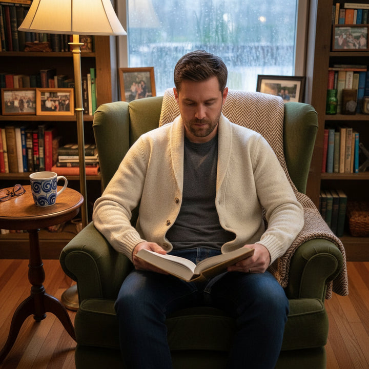 CARDIGAN DE LANA VIRGEN BLANCA