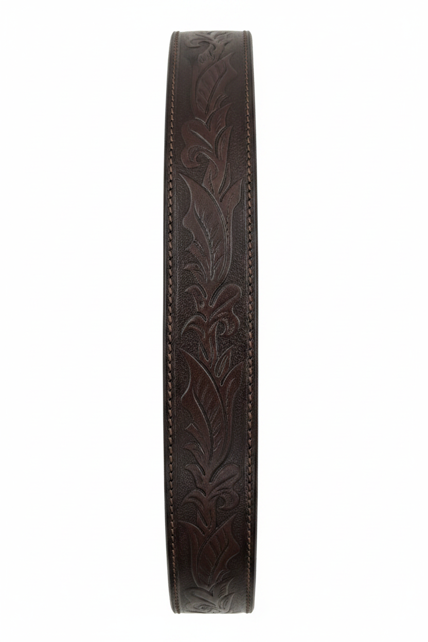 CINTURÓN DE PIEL AUTÉNTICA LABRADA WESTERN