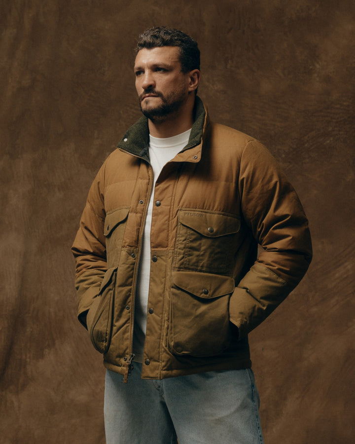 Filson Down Cruiser Jacket Dark Tan Marrone - foto 1