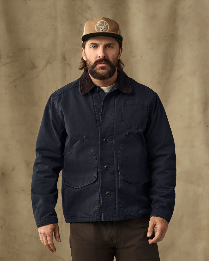 Filson Insulated Canvas Outfitter Jacket Dark Navy Blu - foto 1