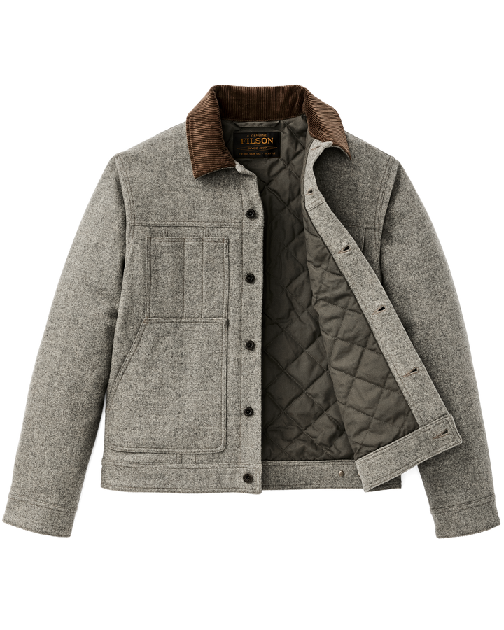 Filson Spokane Insulated Short Cruiser Jacket Vintage Heather Gray Grigio - foto 5