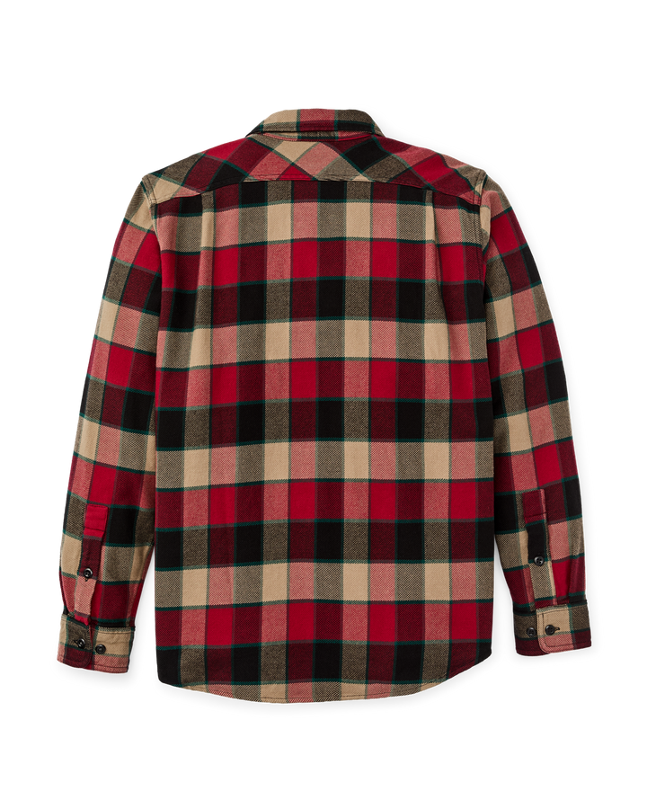 Filson Vintage Flannel Work Shirt Red/Cream Plaid Rosso - foto 5