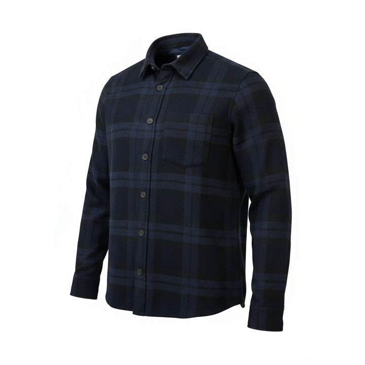 CAMISA DE HOMBRE AÑADILLADA AZUL
