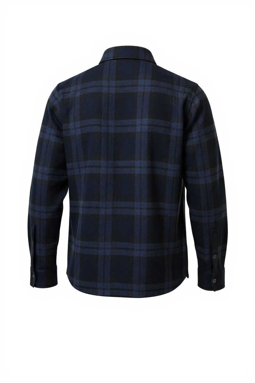 CAMISA DE HOMBRE AÑADILLADA AZUL