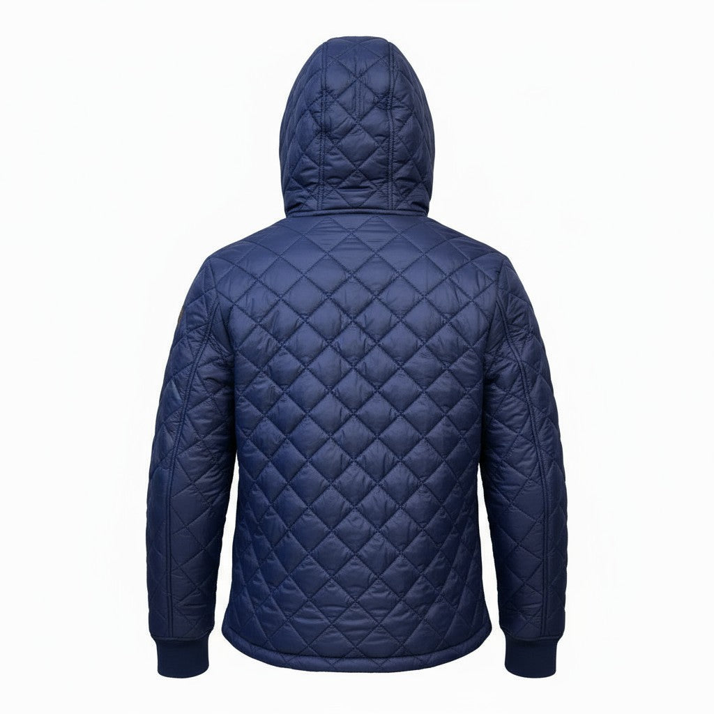 CHAQUETA AÑADIDA CON CAPUCHA AZUL