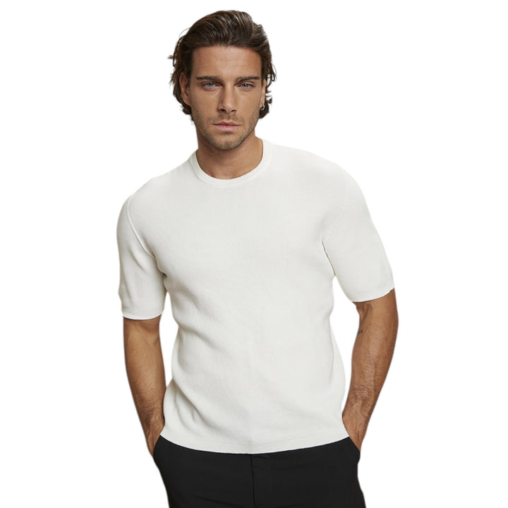 JERSEY DE CUELLO REDONDO M/M PTO RISO OFF WHITE