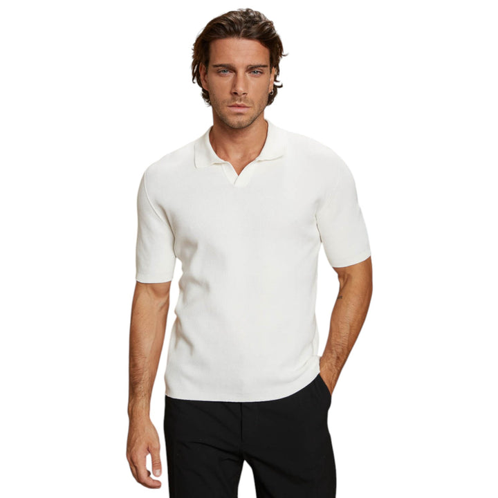 JERSEY CON CUELLO DERBY M/M PTO RISO OFF WHITE