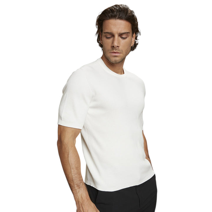 JERSEY DE CUELLO REDONDO M/M PTO RISO OFF WHITE