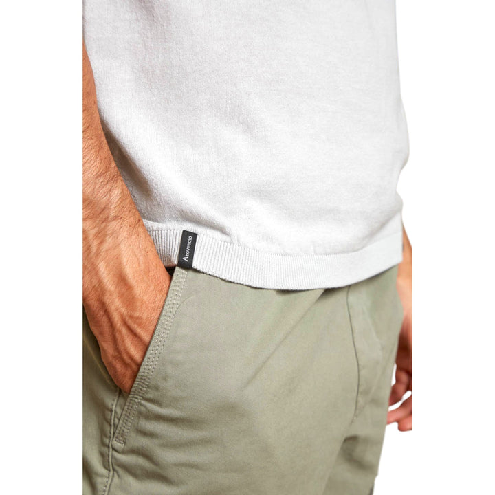 JERSEY DE CUELLO REDONDO M/M RASADA OFF WHIE