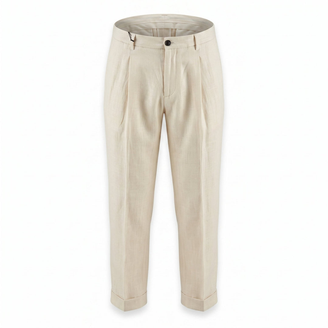 Heskimo Pantalaccio 100% Lino Twill Corda Beige - foto 1