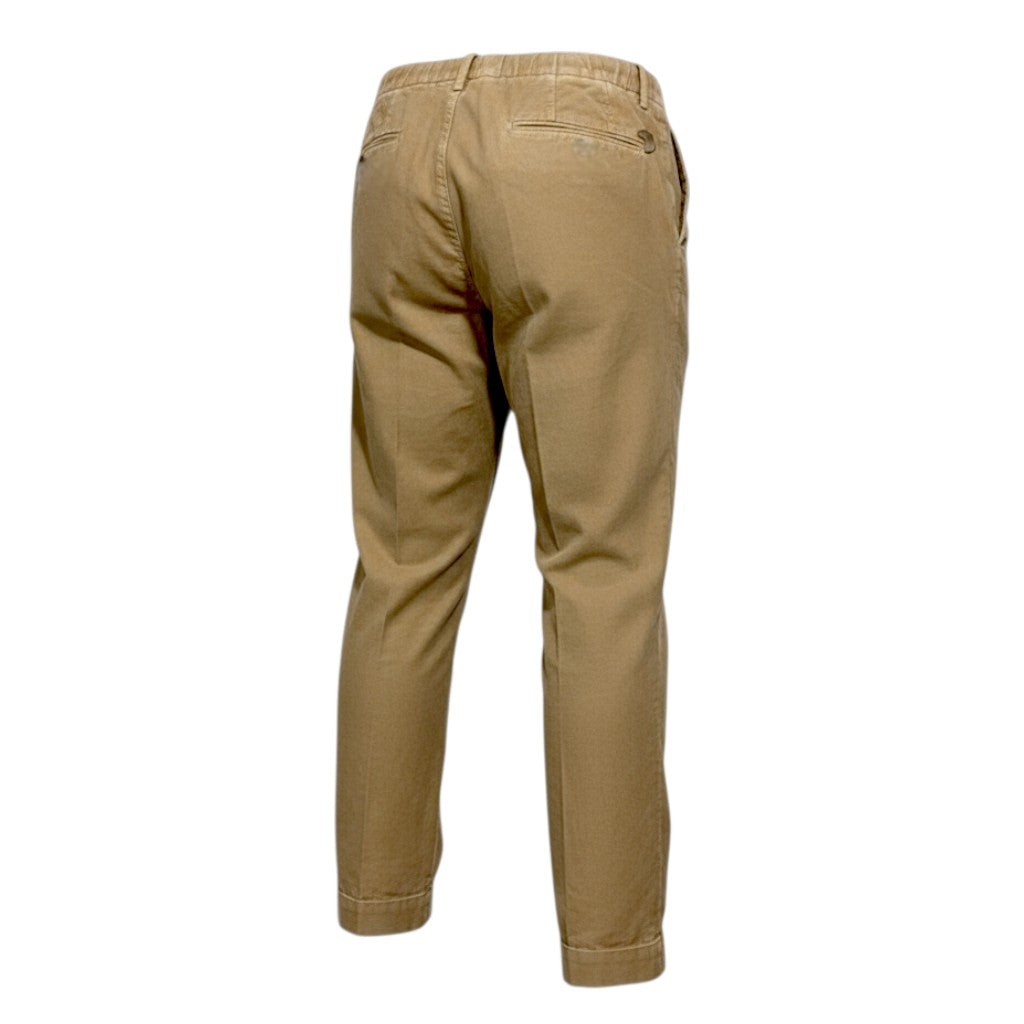 PANTALÓN DE FUSTÁN CON ELÁSTICO Y PINZAS BEIGE