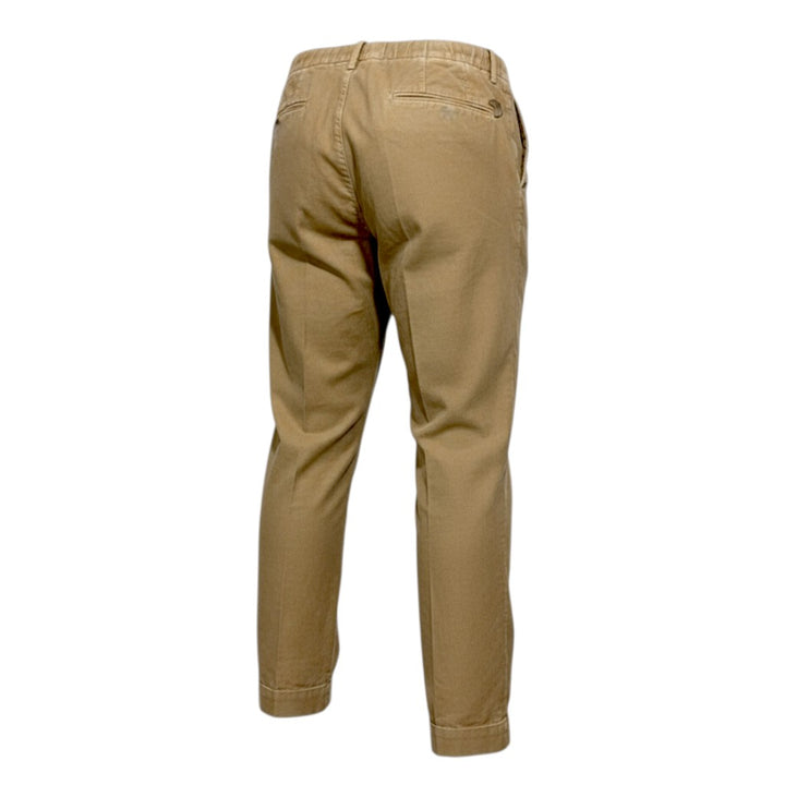 PANTALÓN DE FUSTÁN CON ELÁSTICO Y PINZAS BEIGE