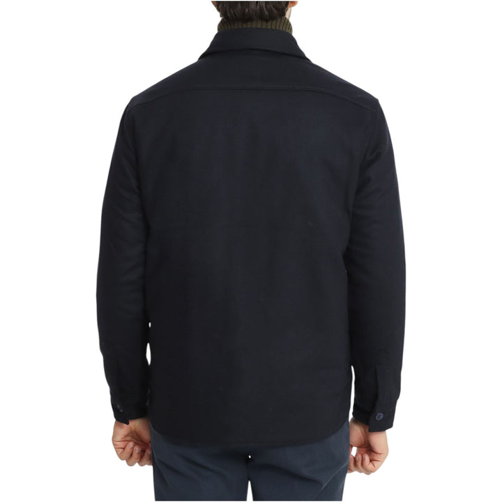 CAMISA DE LANA ATRAPONADA AZUL CAZA