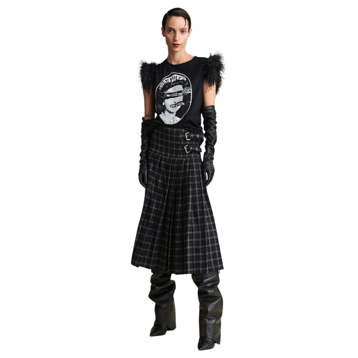 FALDA GWEN TARTÁN NEGRA