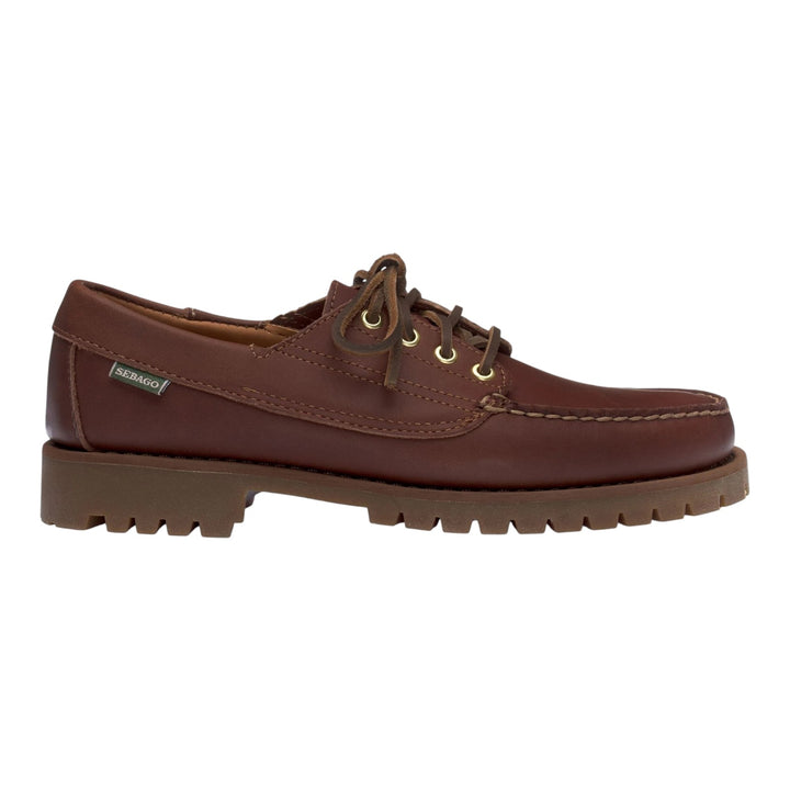 MOCASINES CON LACETES DE CUERO AUTÉNTICO MARRÓN