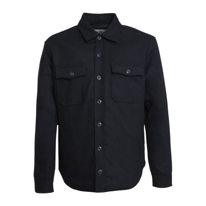 CAMISA DE LANA ATRAPONADA AZUL CAZA