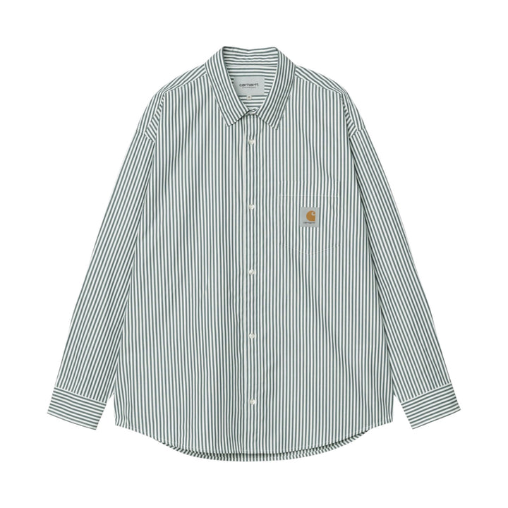Camisa de manga larga Daldry Shirt Daldry Stripe, Office Azul/Blanco