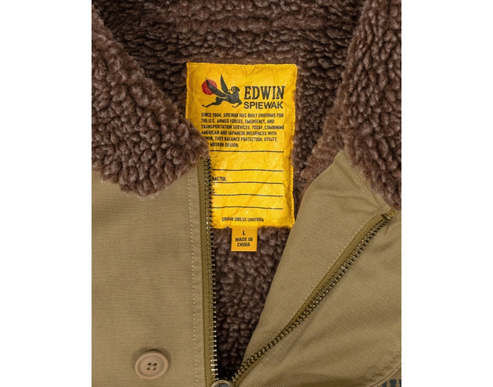 DECK JACKET KHAKI STONE WASHED