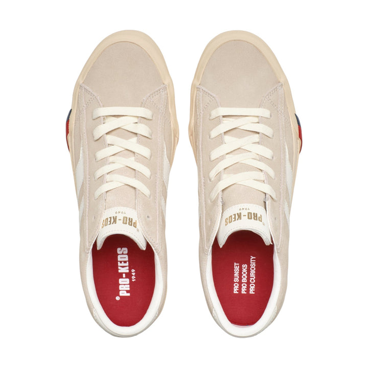 Royal Classic en piel de ante beige blanco